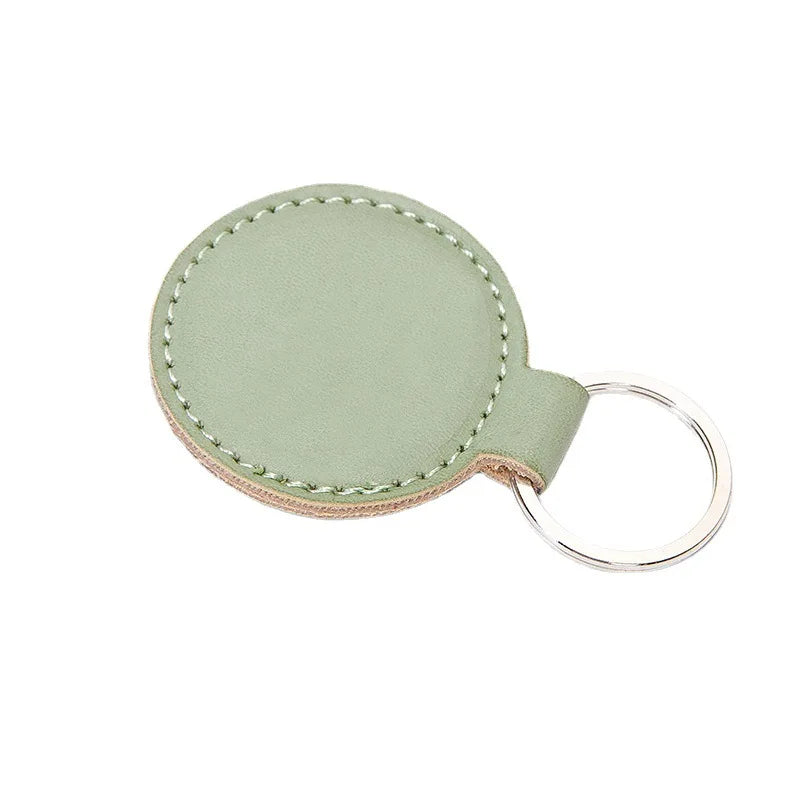 Round Leather Key Chain