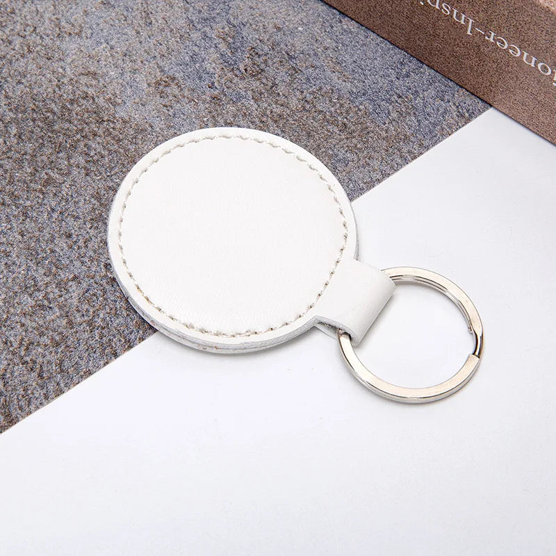 Round Leather Key Chain