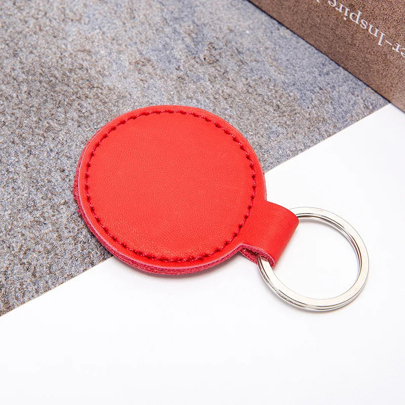 Round Leather Key Chain