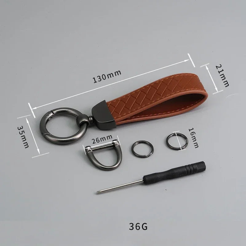 Braided Leather Key Chain