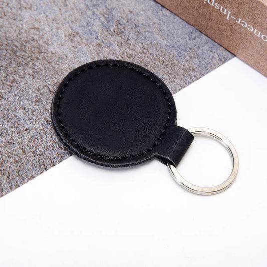 Round Leather Key Chain