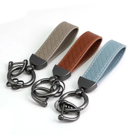 Braided Leather Key Chain